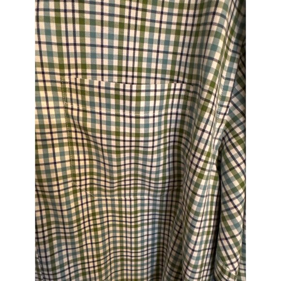 Pendleton Mens Bridgeport Button Up Shirt L Green Plaid 100% Cotton Long Sleeve - Picture 7 of 7